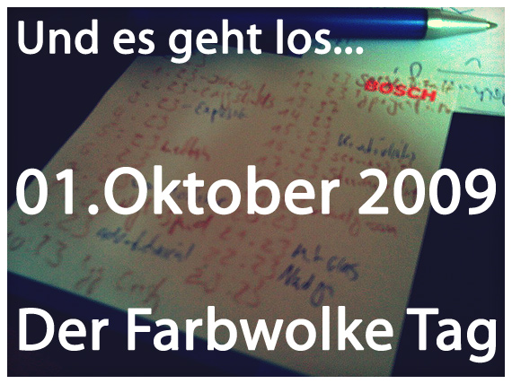 Farbwolke-Tag-Start